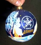 Шар новогодний стеклянный с росписью на заказ Шар новогодний стеклянный с росписью на заказ